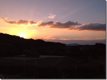 石舞台夕焼け